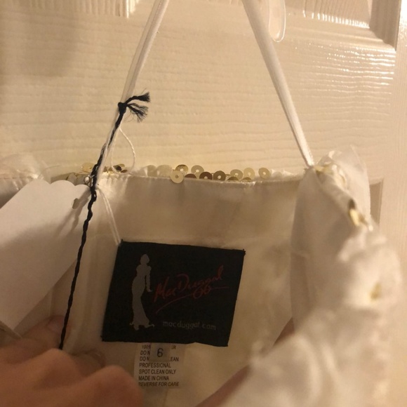 Ivory and Gold Homecoming Dress - Picture 6 of 6